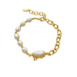 Natural Freshwater Pearl Bracelet High Copper Chain Bracelet
