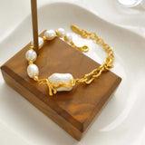 Natural Freshwater Pearl Bracelet High Copper Chain Bracelet
