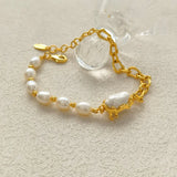 Natural Freshwater Pearl Bracelet High Copper Chain Bracelet