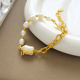 Natural Freshwater Pearl Bracelet High Copper Chain Bracelet