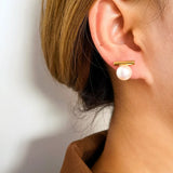 Pearl Stud Earrings 925 Silver Needle for Women