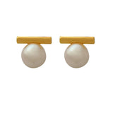 Pearl Stud Earrings 925 Silver Needle for Women
