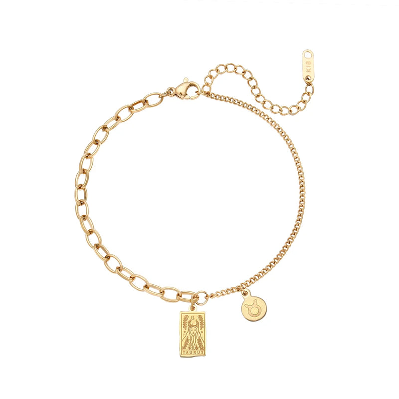 Astrology Zodiac Sign Bracelet Tarot Card Bracelets For Women