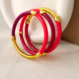 Colorful Silicone Splicing Bangles Bracelet for Women