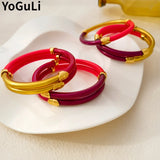 Colorful Silicone Splicing Bangles Bracelet for Women