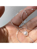 Korea 925 Sterling Silver Pearl Necklace For Women Fine Jewelry