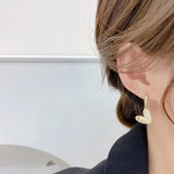 Delicate Heart Earring for Femme Zircon Drop Earrings Fine Jewelry