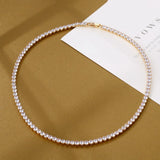 Crystal Zircon Necklace for Women Bridal Wedding Jewelry