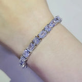 Lab Diamond Bangle Bracelet 14K Wedding Bracelet Women Bridal Jewelry