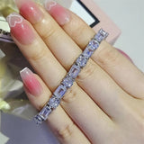 Lab Diamond Bangle Bracelet 14K Wedding Bracelet Women Bridal Jewelry