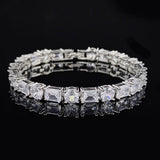 Lab Diamond Bangle Bracelet 14K Wedding Bracelet Women Bridal Jewelry