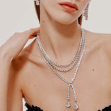 Lab Diamond Chocker Necklace 925 Sterling Silver Party Wedding Pendants Necklace