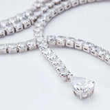Lab Diamond Chocker Necklace 925 Sterling Silver Party Wedding Pendants Necklace