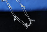 Silver 925 Double Layer Dolphin Bracelets for Women