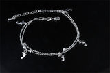 Silver 925 Double Layer Dolphin Bracelets for Women