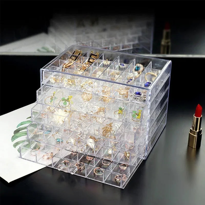 Large Capacity Transparent Box Women'S Multi-Layer Jewelry Box