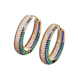 Big Circle Cubic Zircon Hoop Earrings for Women