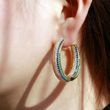 Big Circle Cubic Zircon Hoop Earrings for Women