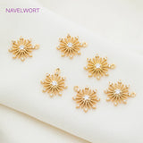 18K Plated Zircon Pendants DIY Jewelry Making Accessory