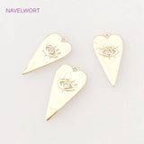 18K Plated Zircon Pendants DIY Jewelry Making Accessory