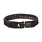 Personalized Leather Braided Bracelet with Name, 3 Colors Rope Bangle for Men