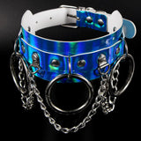 Leather Collar Women Chocker Party Costume Necklaes Round Choker Chain Necklace