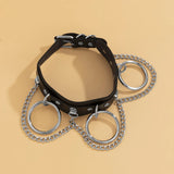 Neo-Gothic PU Leather Torques Necklaces for Women