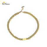 Link Chain Bangle Bracelet Stainless Steel Cuban Chain Jewelry Gift Set