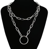 Chunky Link Chain Necklace for Women Men Thick Choker Jewelry