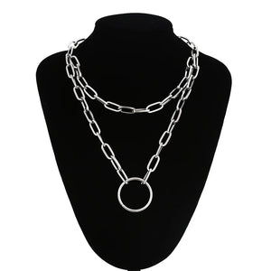 Chunky Link Chain Necklace for Women Men Thick Choker Jewelry