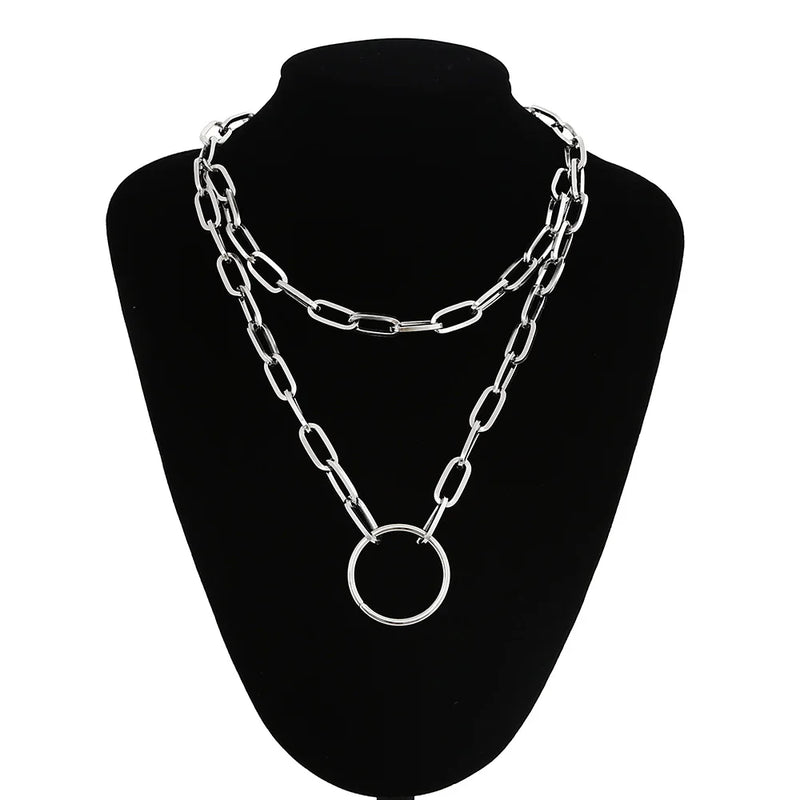 Chunky Link Chain Necklace for Women Men Thick Choker Jewelry
