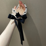 Pearl Bowknot Choker Necklace for Women Party