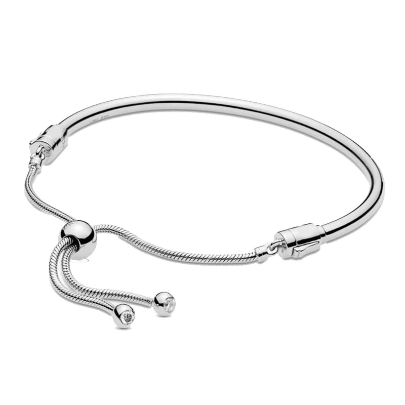 Logo Bead Charm Sliding Bracelet Women's Accessories Gift