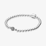 Logo Beads & Pav? Bracelet Womens DIY Accessories Female Birthday Jewelry Gift