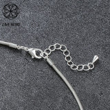 Long Chain Silver Leaf Pendant Necklace for Women