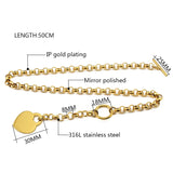 Long Chain Pendants & Necklaces Stainless Steel Bar Choker Collars