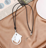 Long Geometric Pendant Necklace for Women