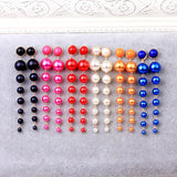 Colorful Boho Long Pearl Earrings Statement Wedding Earrings