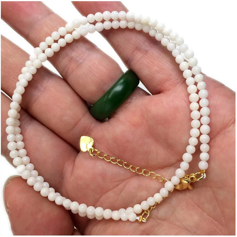 Red Coral Clavicle Necklace Female Party Accessories
