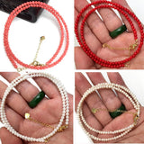 Red Coral Clavicle Necklace Female Party Accessories
