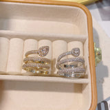 Water Drop CZ Engagement Ring For Women Wedding Bridal Adjust Ring