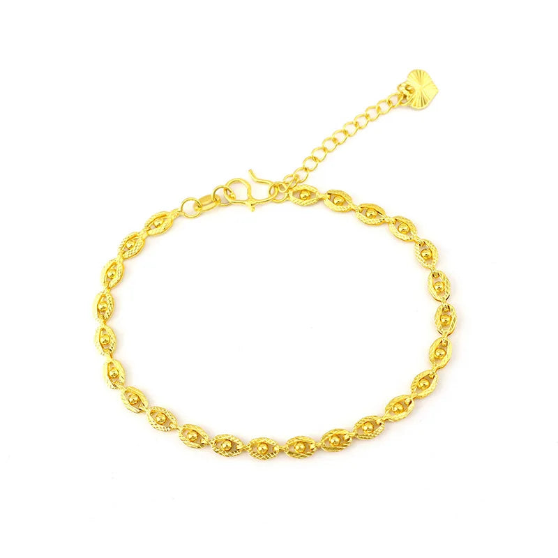 18K Eye Bracelet Bangle for Women Men - Fine Jewelry Gift