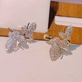 Butterfly CZ Engagement Finger Ring Women Wedding Bridal Dubai Adjust Ring