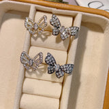 Butterfly Cubic Zircon Engagement Finger Rings For Women Wedding Bridal