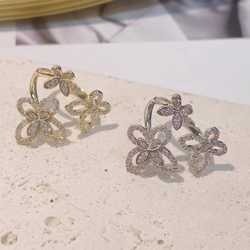 Butterfly CZ Engagement Ring for Women Wedding DUBAI Bridal Adjust Ring