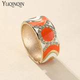 Crystal Charm Bangle Bracelet - Colorful Bohemia Jewelry for Women