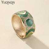 Crystal Charm Bangle Bracelet - Colorful Bohemia Jewelry for Women