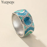 Crystal Charm Bangle Bracelet - Colorful Bohemia Jewelry for Women