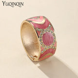 Crystal Charm Bangle Bracelet - Colorful Bohemia Jewelry for Women