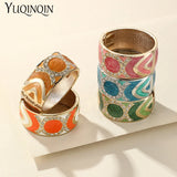 Crystal Charm Bangle Bracelet - Colorful Bohemia Jewelry for Women